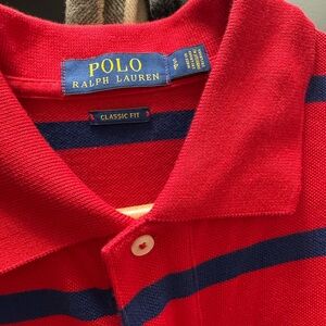 Polo by Ralph Lauren Red and Blue Striped Shirt